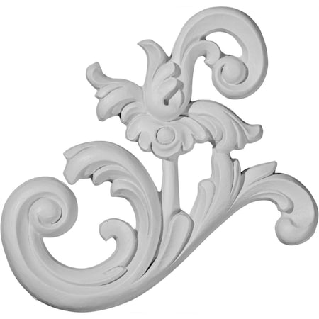 Ekena Millwork 8 7/8"W x 7 1/8"H x 3/8"P Terrones Scroll Onlay, Right ONL08X07TS-R